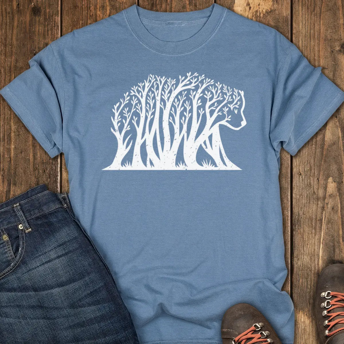 Woodbear Tee - Blue Jean