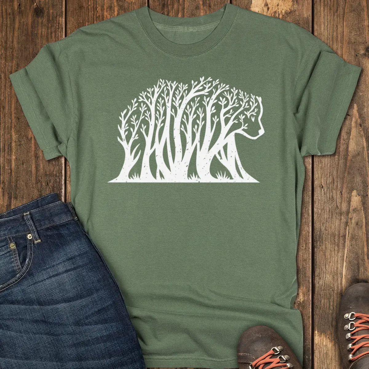Woodbear Tee - Moss