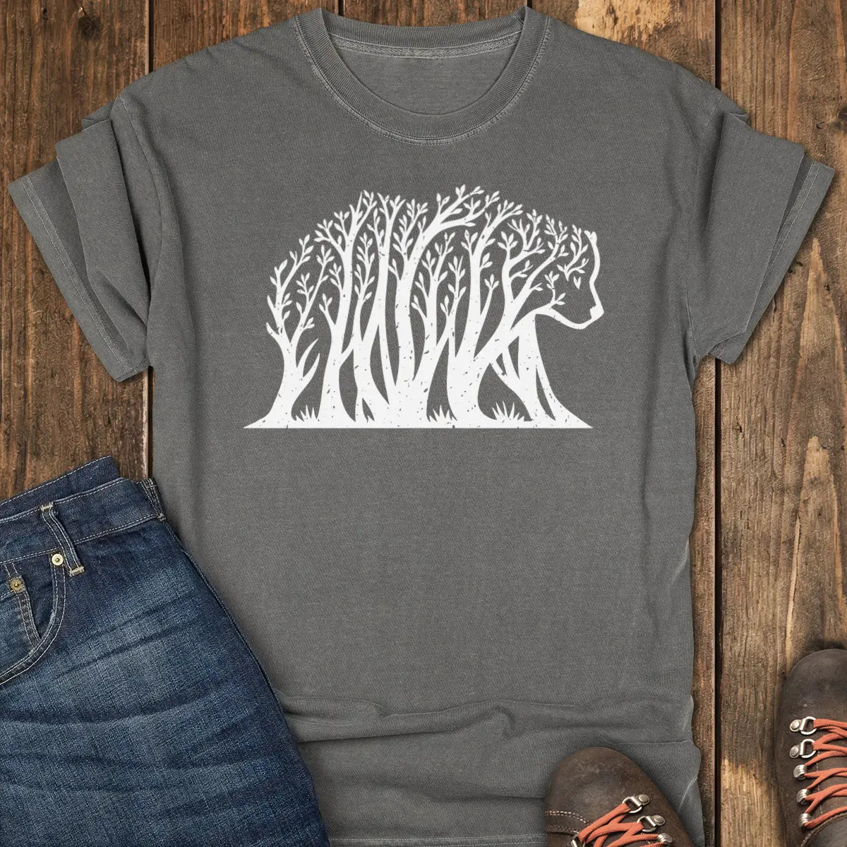 Woodbear Tee - Pepper