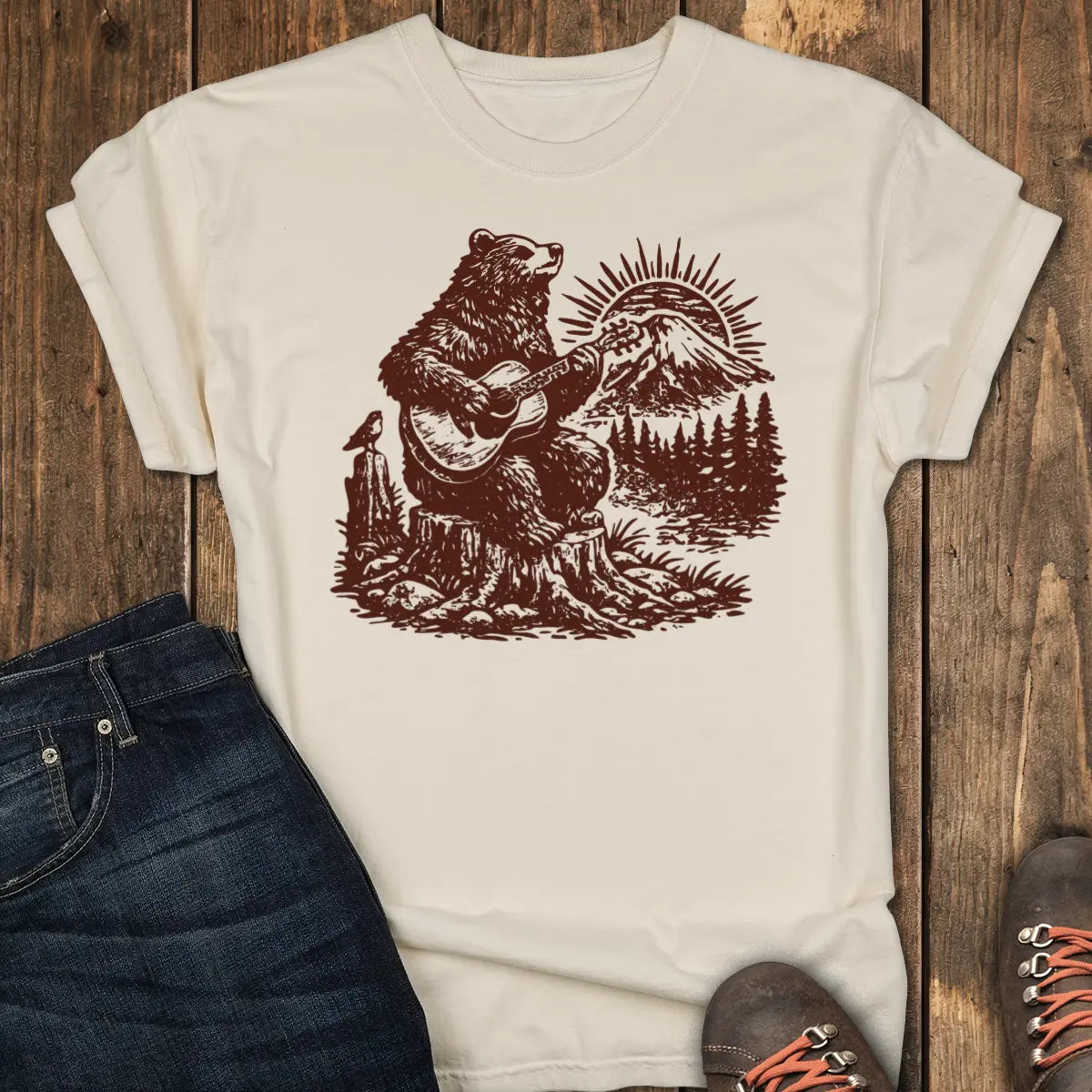 Woodcut Jam Tee - Ivory