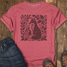 Woodland Fox Tee - Crimson