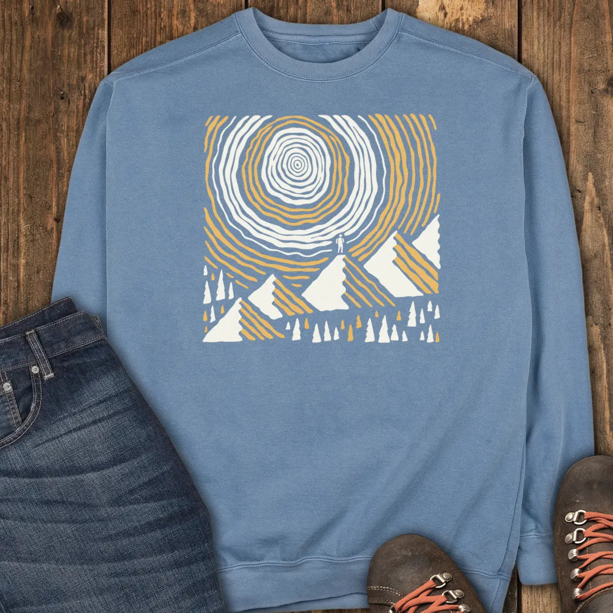 Worth the Climb Sweatshirt - Blue Jean