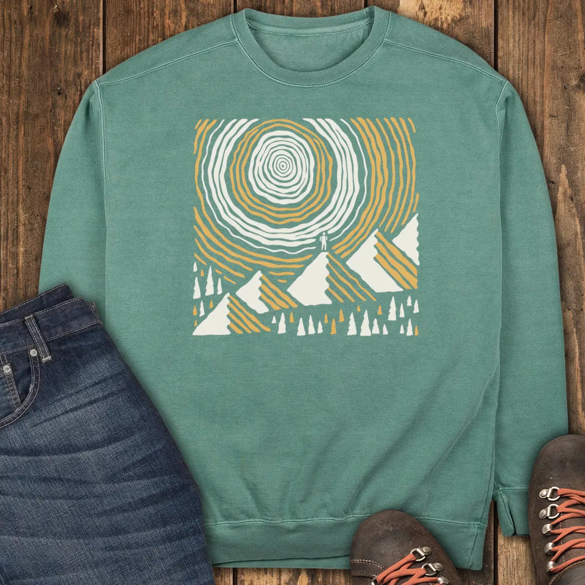 Worth the Climb Sweatshirt - Light Green