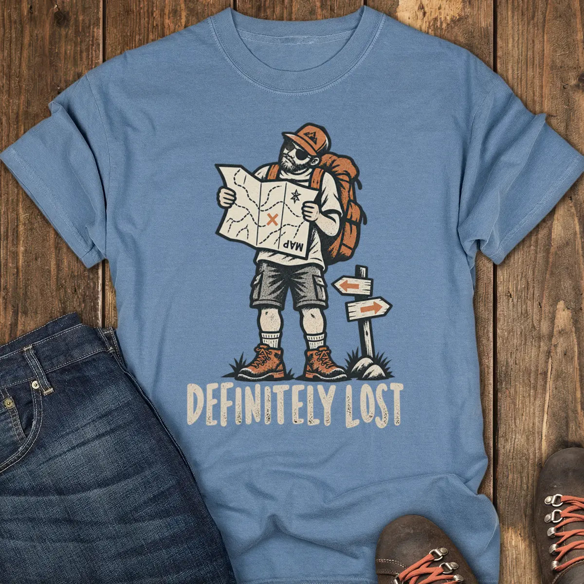 Wrong Turn Club Tee - Blue Jean